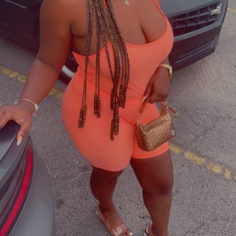 Orange two piece set by Gsuwoo